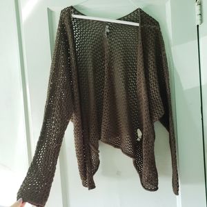 Open knit cardigan